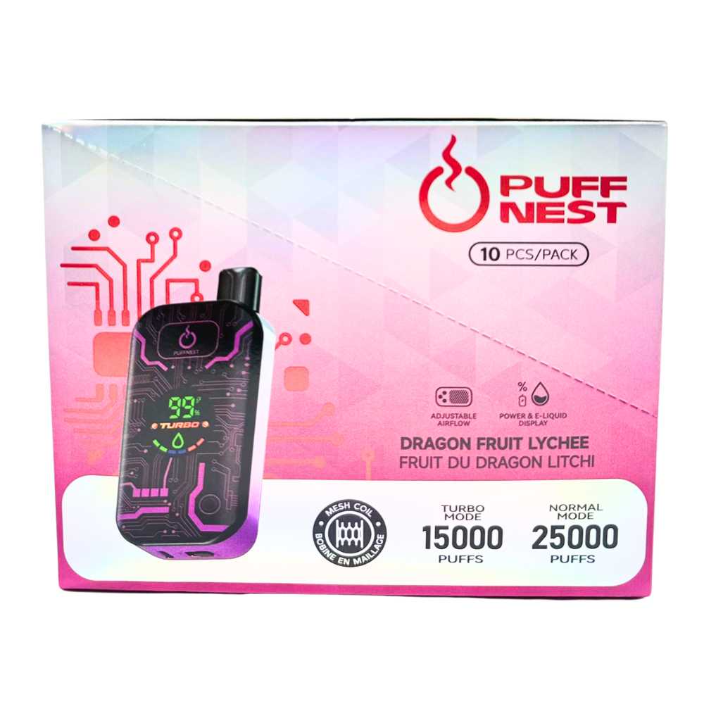 PUFF NEST 25000 PUFFS Dragon Fruit Lychee Disposable Vape - 18 mL, 2% Nicotine 4 PUFF NEST 25000 PUFFS Dragon Fruit Lychee Disposable Vape - 18 mL, 2% Nicotine - Image 4